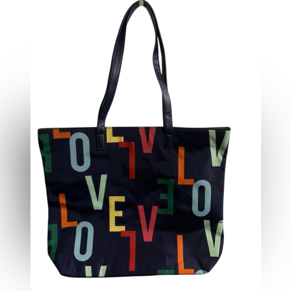 New York & Company Black Tote with Multicolor Letter Design - Picture 3 of 6